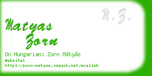 matyas zorn business card